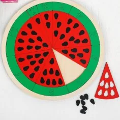 Juego matemático sandía con fracciones